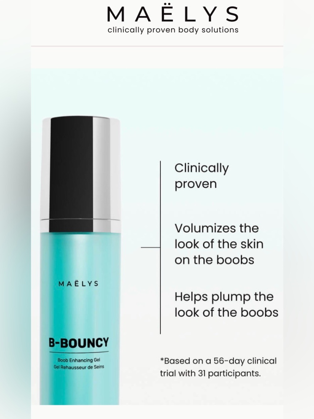 Maëlys B-Bouncy Boob Enhancing Gel, NIB
